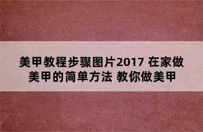 美甲教程步骤图片2017 在家做美甲的简单方法 教你做美甲